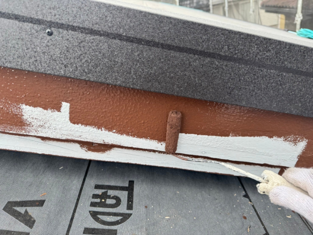 破風塗装中塗り